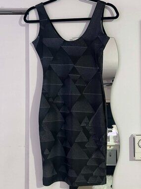 Burning Artists Collective Printed Nylon Spandex Bodycon Festival Dress